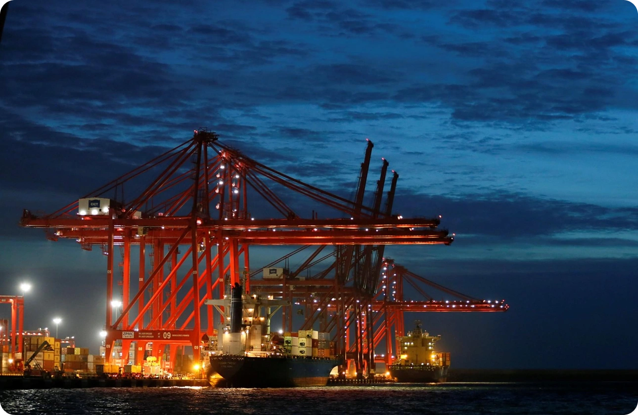 Import and Export Cargo Ship
