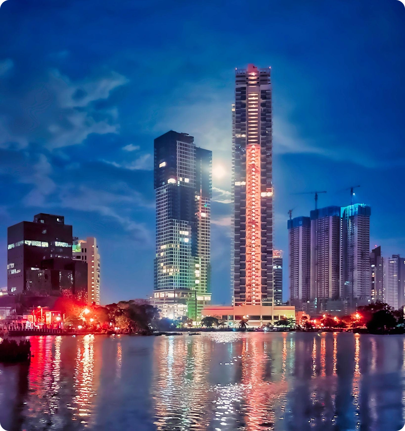 Cityscape at night